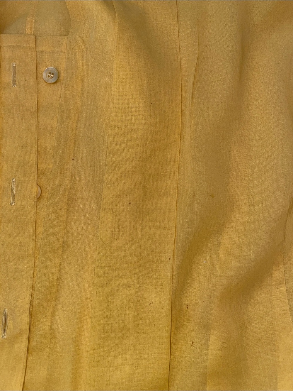 Gucci Bright Yellow Silk-Look Blouse - Picture 12 of 14